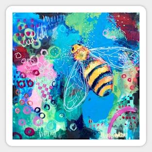 Colorful bee Sticker